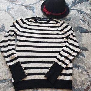 2 for $30! Zara black and white striped sweater, M